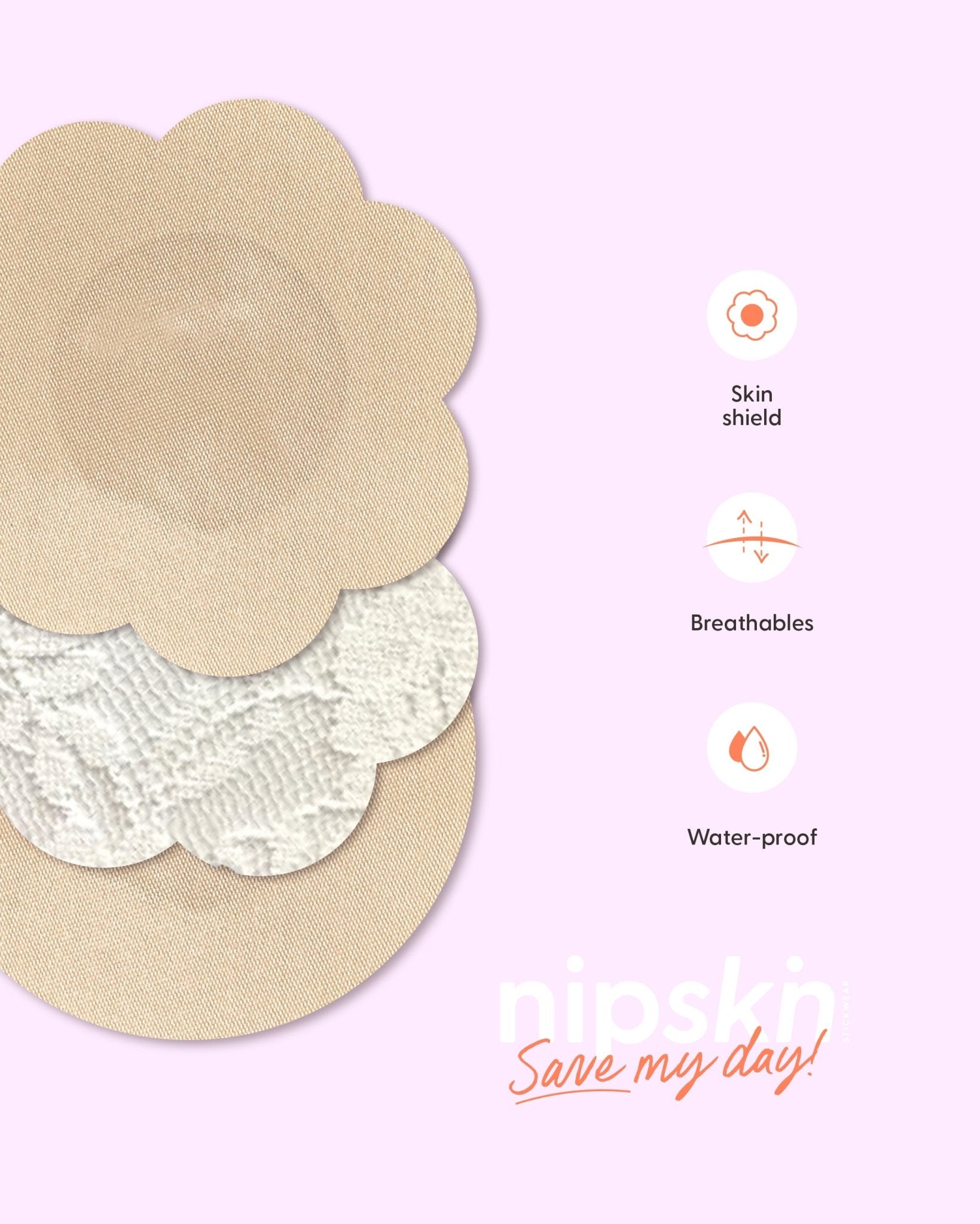 Nipple Cover Stickers, Save My Day - Nipskin - Nipskin Stickwear™