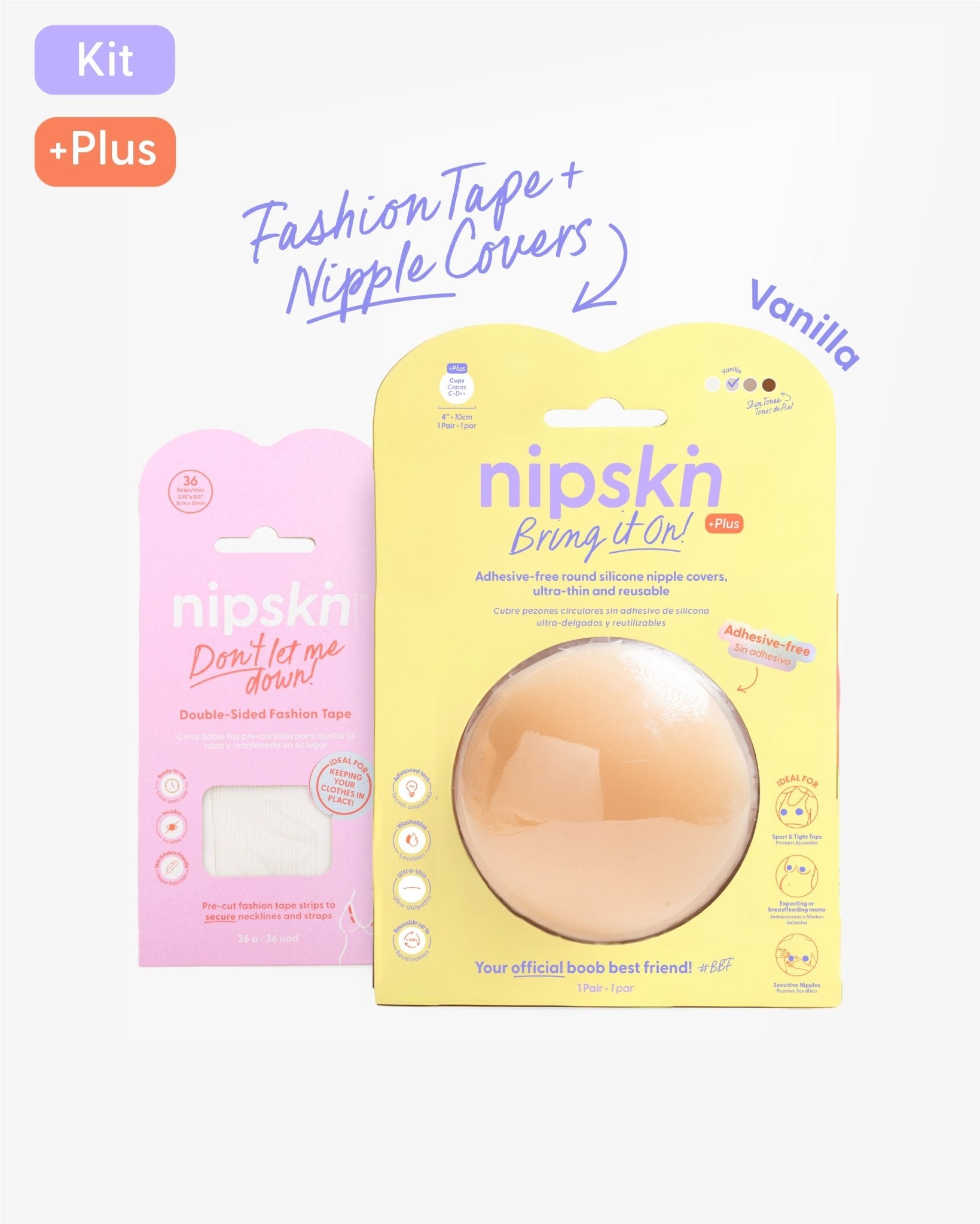 Non - Adhesive Nipple Covers Bring It On with Fashion Tape | Nipskin® - Nipskin Stickwear™