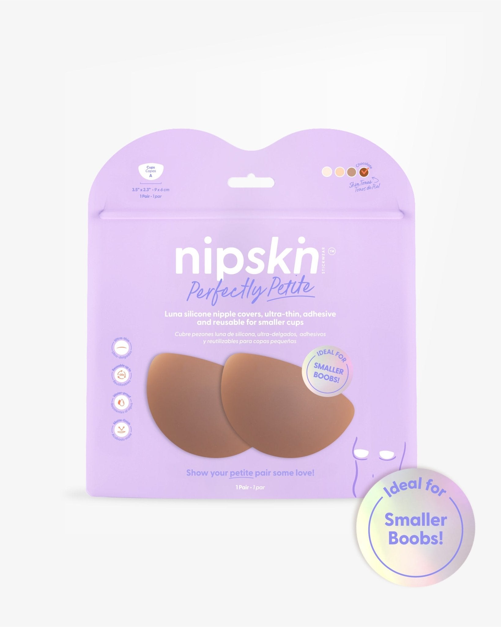 Perfectly Petite - Reusable Luna Shape Silicone Nipple Covers - Nipskin Stickwear™