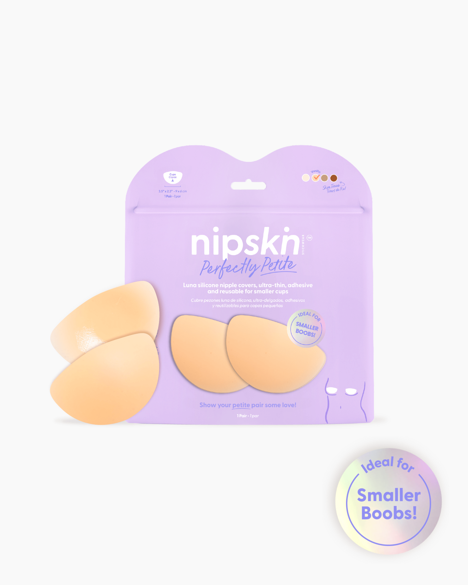 Perfectly Petite - Reusable Luna Shape Silicone Nipple Covers | Nipskin® - Nipskin Stickwear™