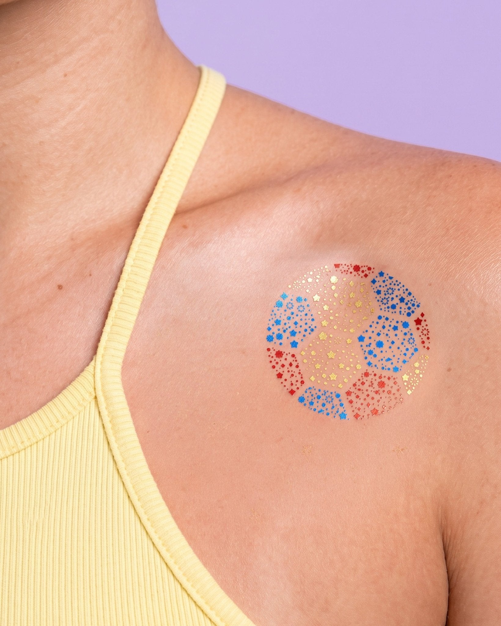 PRE - SALE Stick - On Face & Body Art Patches to Support Colombian Soccer Team 🇨🇴✨ - Nipskin Stickwear™