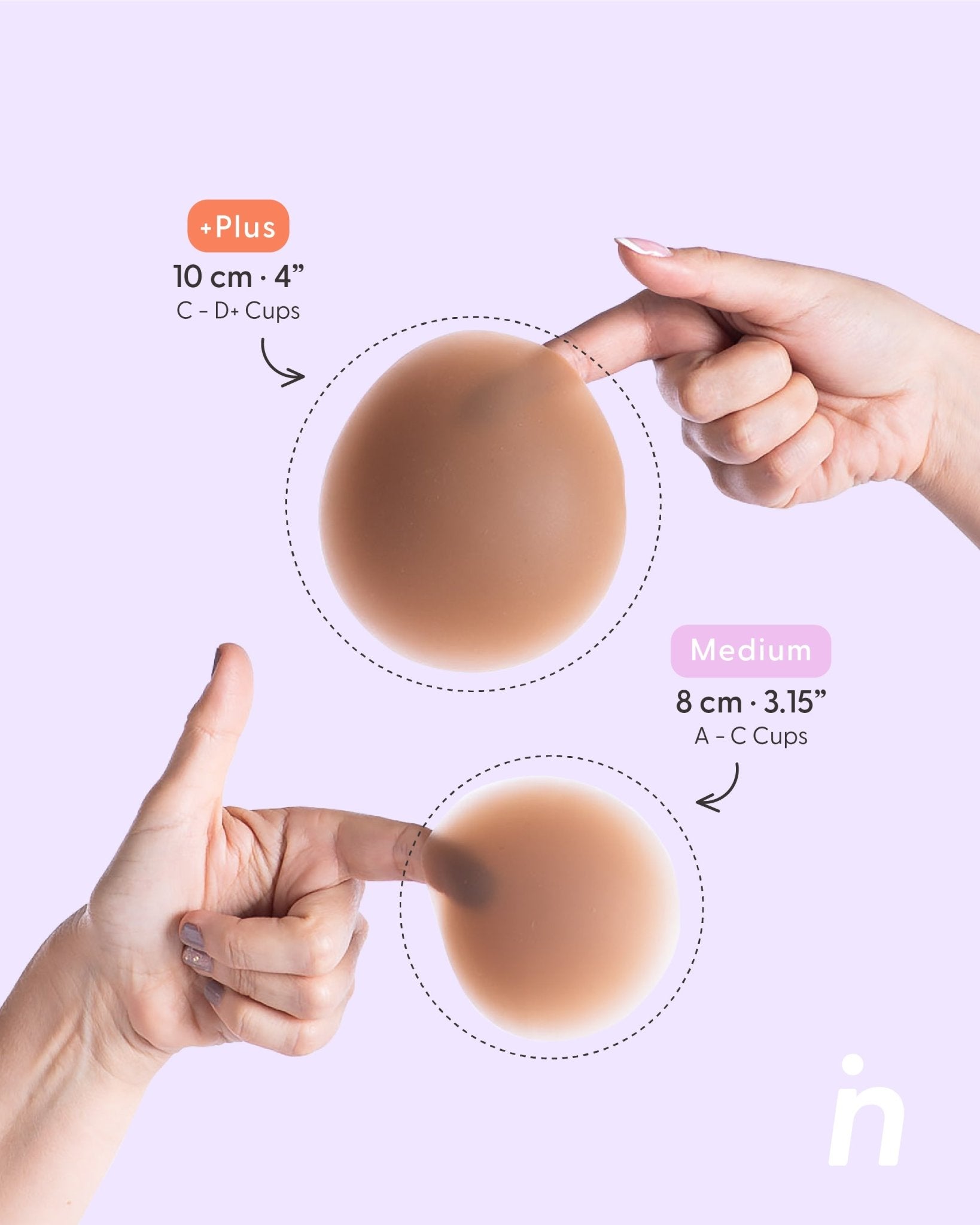 Set of 2 Silicone Adhesive Cups - Lift me up and Bare it all - Nipskin® - Nipskin Stickwear™