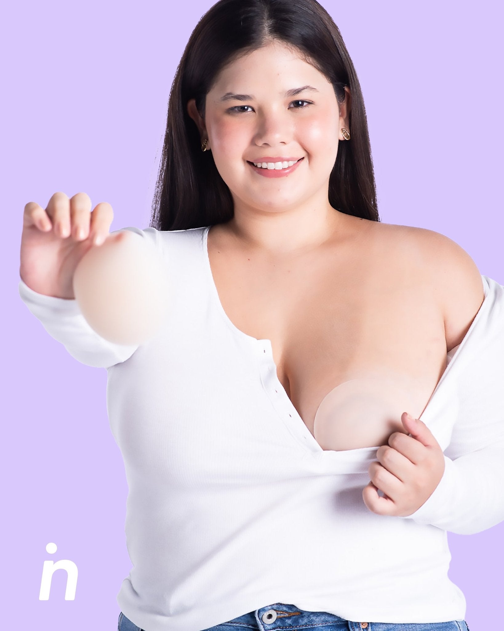 Set of 2 Silicone Adhesive Cups - Lift me up and Bare it all - Nipskin® - Nipskin Stickwear™