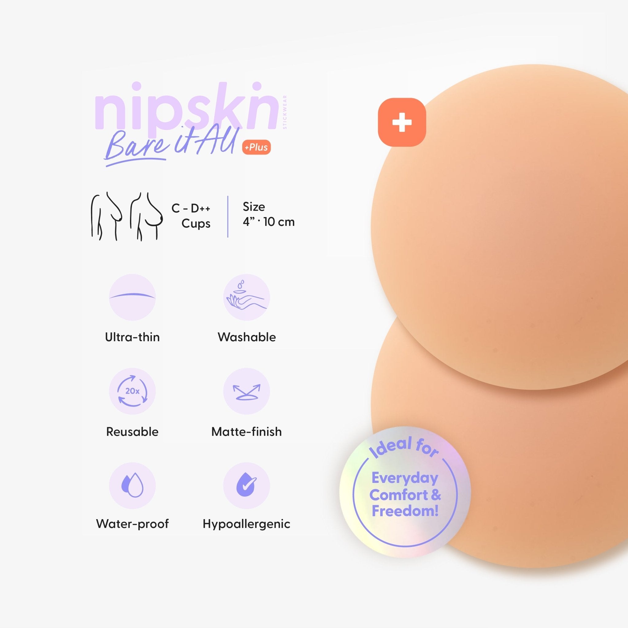 Silicone Nipple Cover, Bare it All - Flash Outlet - Nipskin Stickwear™