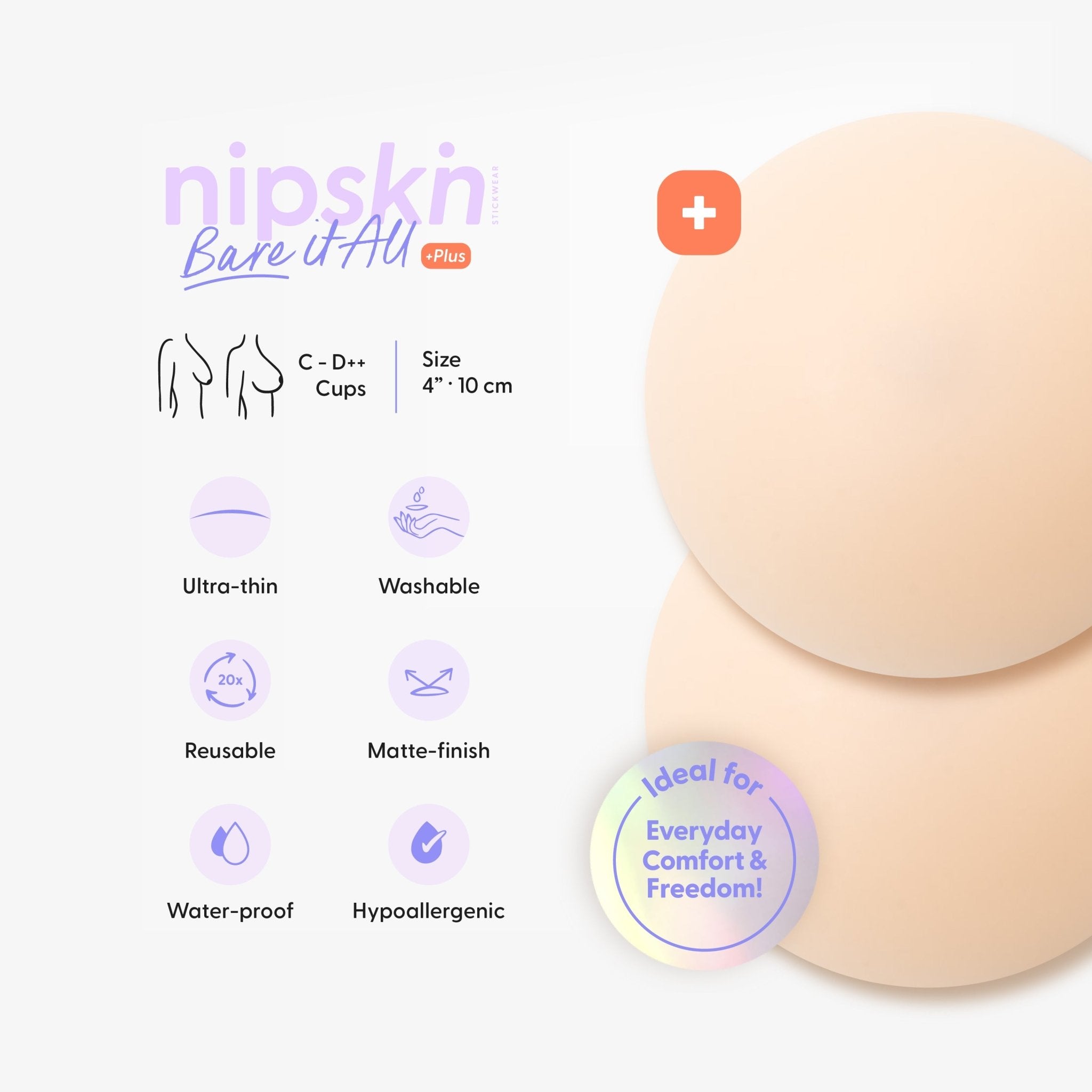 Silicone Nipple Cover, Bare it All - Flash Outlet - Nipskin Stickwear™