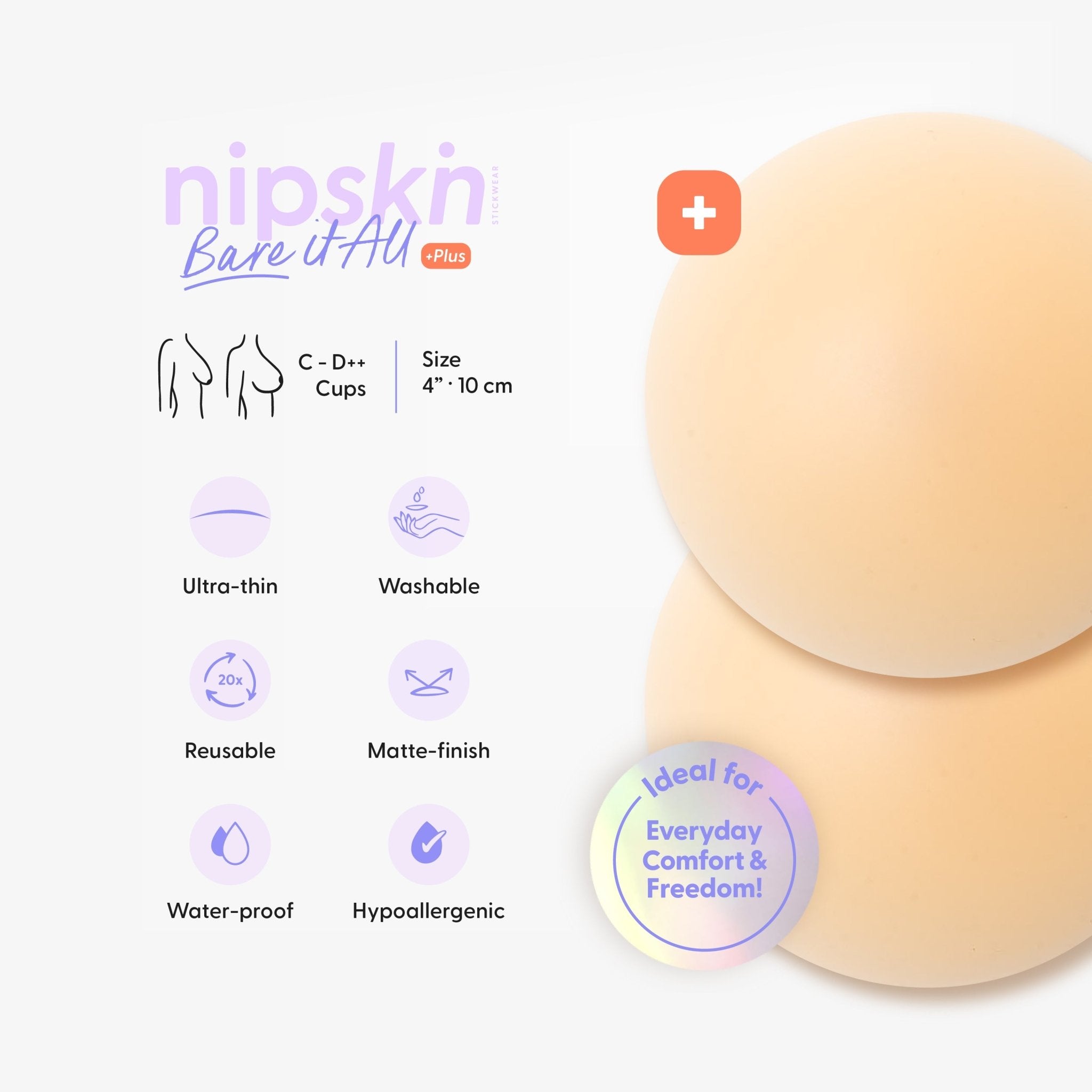 Silicone Nipple Cover, Bare it All - Flash Outlet - Nipskin Stickwear™