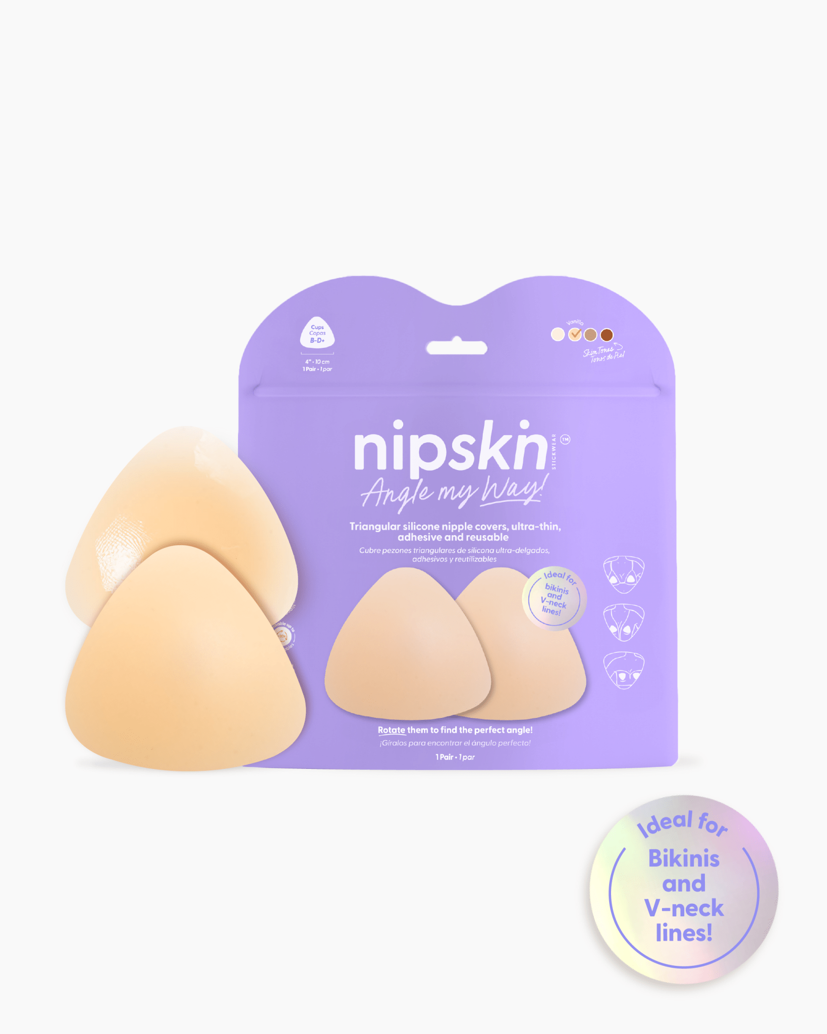 Triangle Nipple Covers, Angle My Way - Nipskin - Nipskin Stickwear™