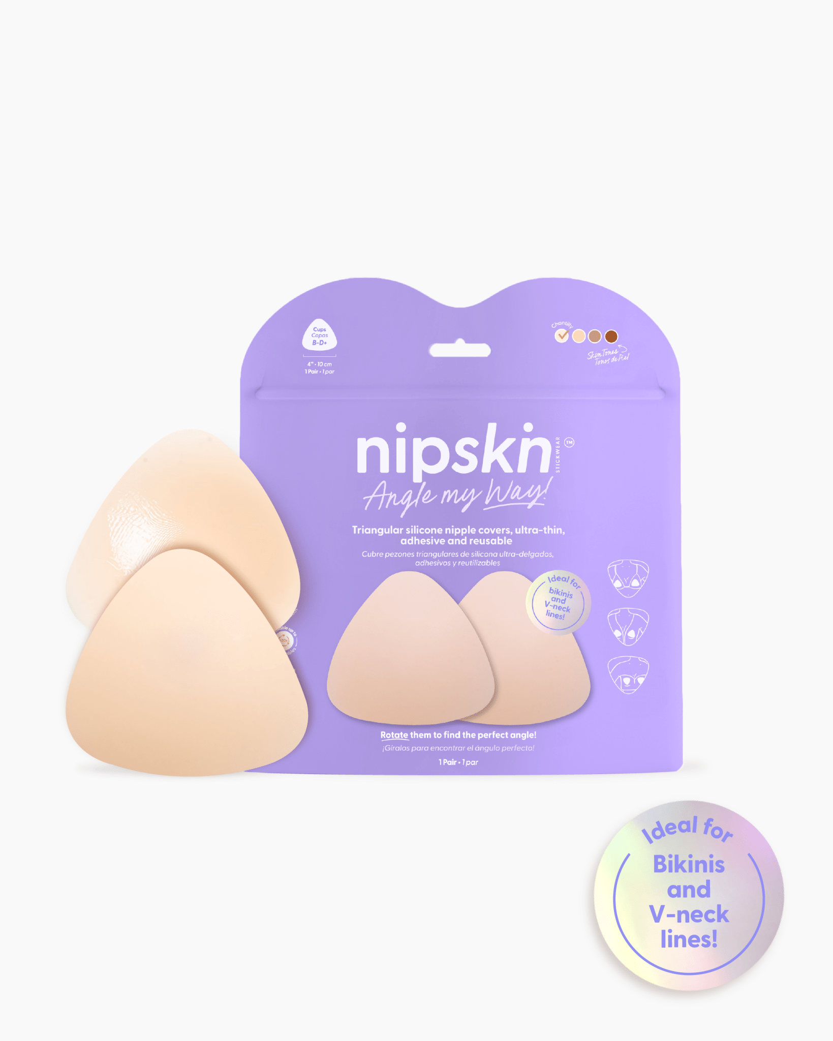 Triangle Nipple Covers, Angle My Way - Nipskin - Nipskin Stickwear™